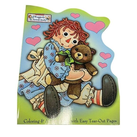 Raggedy Ann & Andy Activity Fun Coloring Books Crayons Paints Gift Box Set of 6 - Picture 4 of 8